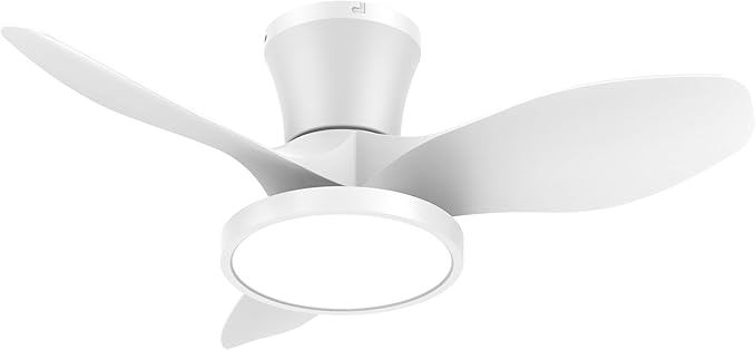 ocioc Quiet Ceiling Fan with LED Light DC motor 32 inch Large Air Volume Remote by ocioc