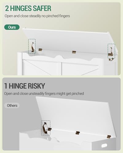 hzuaneri 47" storage chest | stuffed animal and, side view