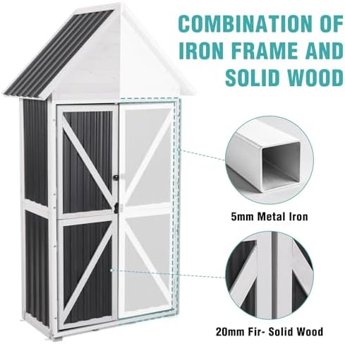 sheds outdoor storage,garden shed with metal frame structure shown in use