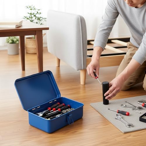 housoutil portable tool box repair tool storage container showing dimensions