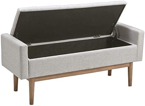 signature design by ashley upholstered bench with storage, view 9