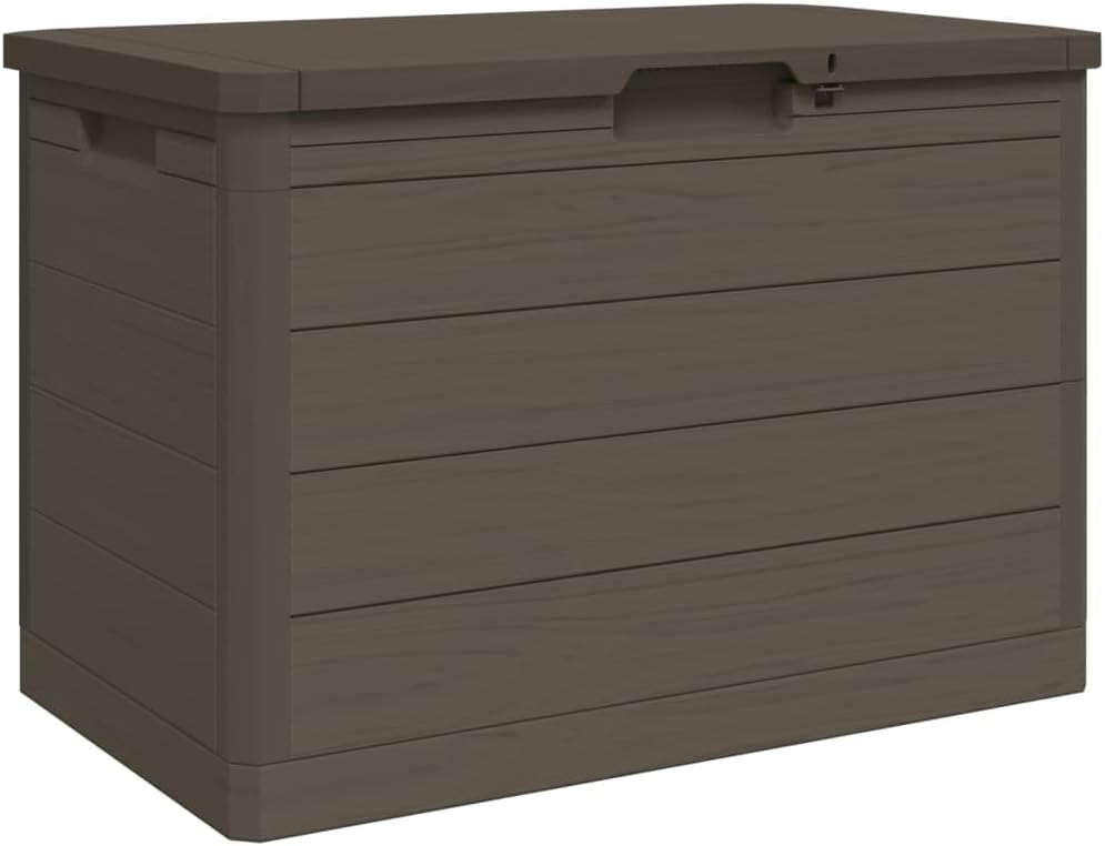 vidaxl patio cushion box brown 30.5x17.5x20.9 polypropylene, main product view