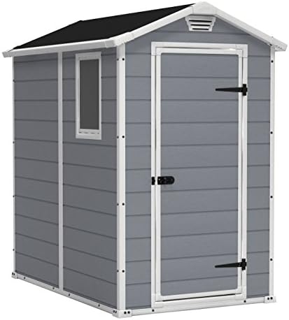 keter manor 4x6 resin outdoor storage shed kit-perfect, main product view