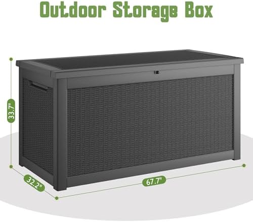 kamaboko outdoor storage box, 330 gallon deck box shown in use