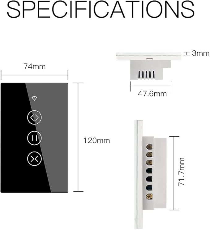 MOES WiFi Smart Curtain Switch Motorized Roller Blinds Shutter Switch, Smart - Image 5