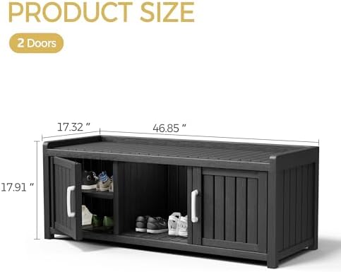storage bench - waterproof resin shoe bench with, close-up detail
