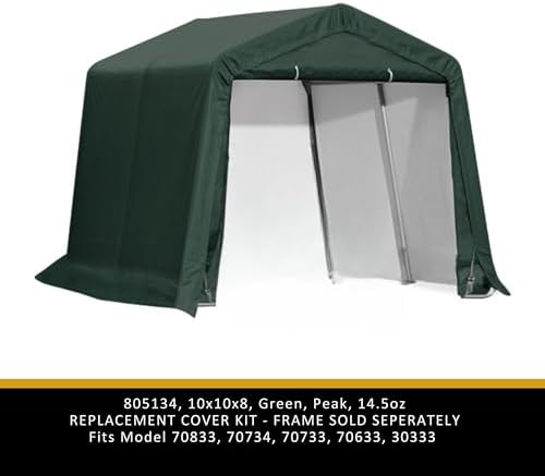 shelterlogic replacement cover kit only no frame-10x10x8 peak shown in use