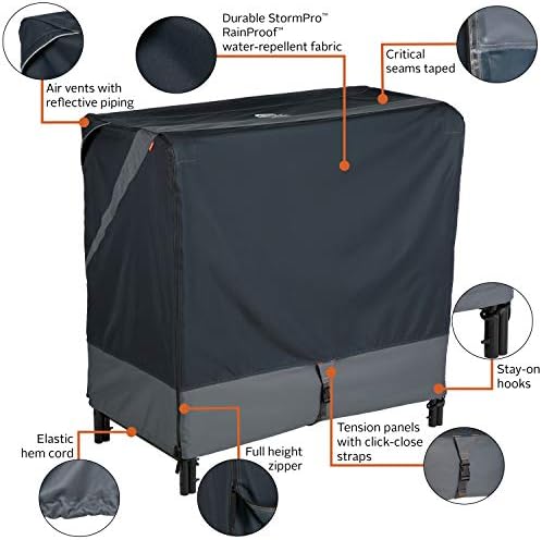 classic accessories stormpro waterproof heavy-duty 4 ft log, side view