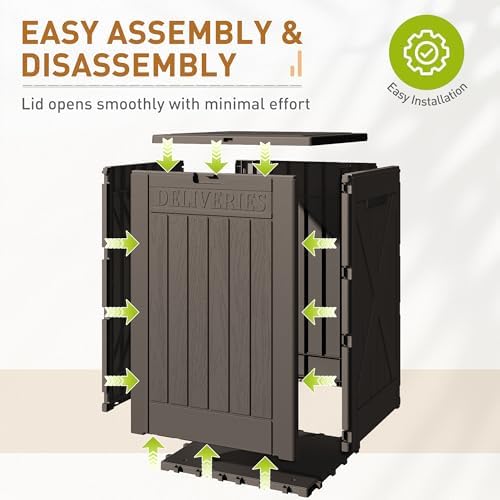 devoko 48 gallon package delivery box outdoor secure on a desk or shelf