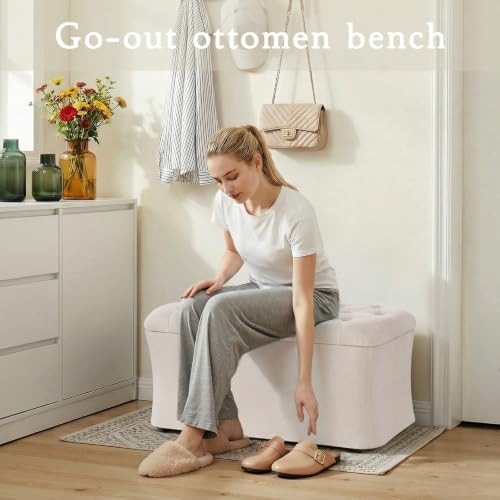 onbrill storage ottoman bench, end of bed bench on a desk or shelf