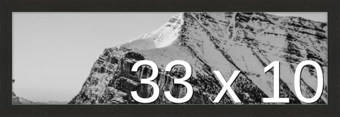 Frame It Easy 33 x 10 Coffee Wood Frame by FrameItEasy
