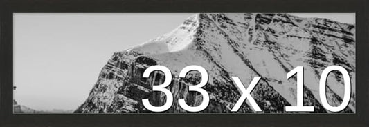 Frame It Easy 33 x 10 Coffee Wood Frame by FrameItEasy
