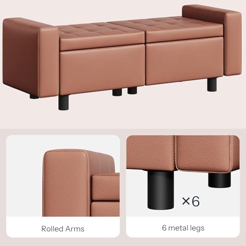 hoobro ottoman with storage, 46.7'' storage bench, package contents