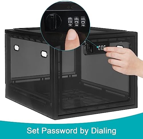 lalifebuss combination lock boxes for personal items, lockable, front angle view