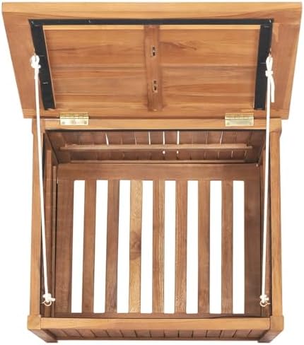 vidaxl patio storage box 23.6"x19.7"x22.8" solid wood teak, package contents