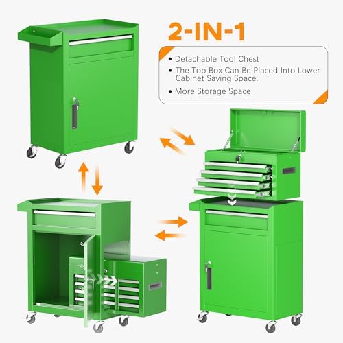 intergreat tool chest cabinet, 5-drawer rolling tool chest on a desk or shelf