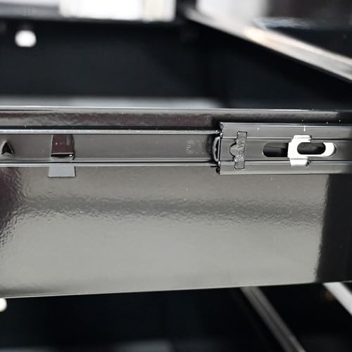4-drawer rolling tool chest cabinet, large capacity metal, front angle view