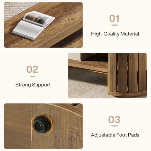 tribesigns 63" wooden entryway bench with shoe storage on a desk or shelf