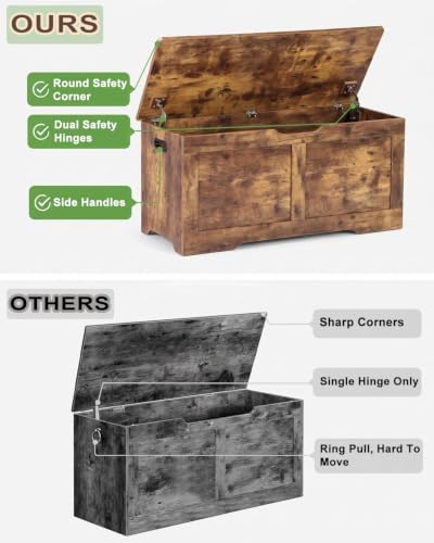 timberer 39.4" storage chest with 2 safety hinges, package contents