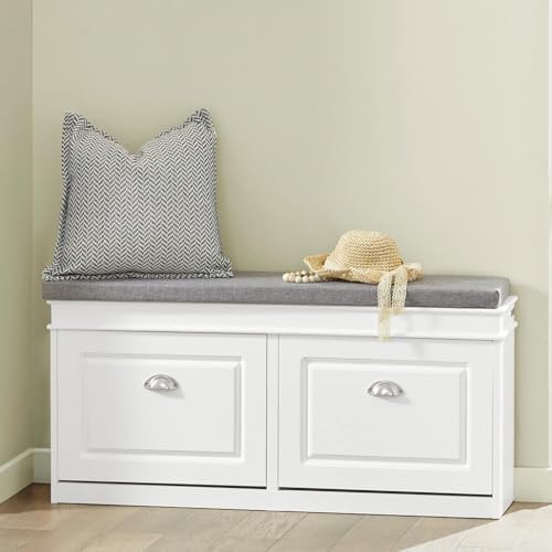 haotian shoe storage bench entryway, side view