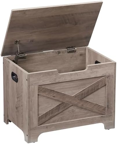 garveehome 23.6 in storage chest, wooden storage bench on a desk or shelf