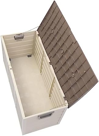 ssline outdoor storage deck box, 75 gallon capacity, package contents