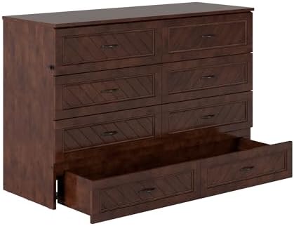 afi, alpine queen wood murphy bed chest with, view 11