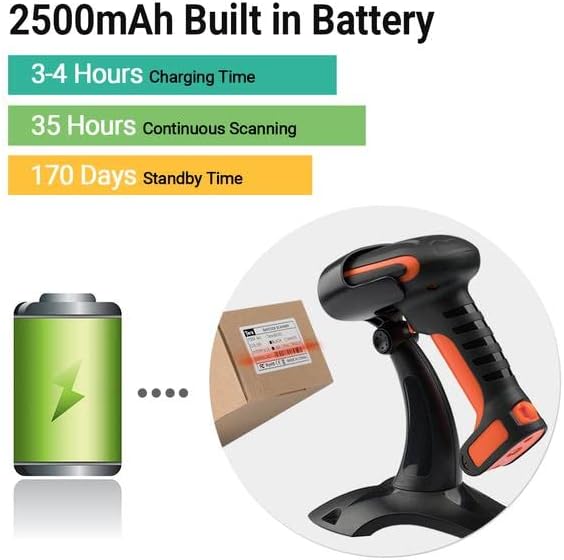 Tera Pro Industrial Wireless Barcode Scanner 2D QR 1D Bar Code Reader 2.4G - Image 7