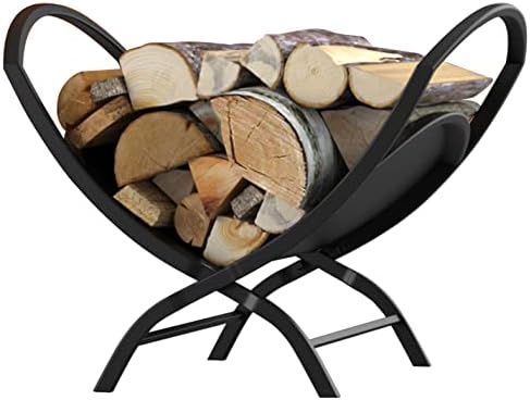 fire beauty folding firewood rack indoor outdoor log, front angle view