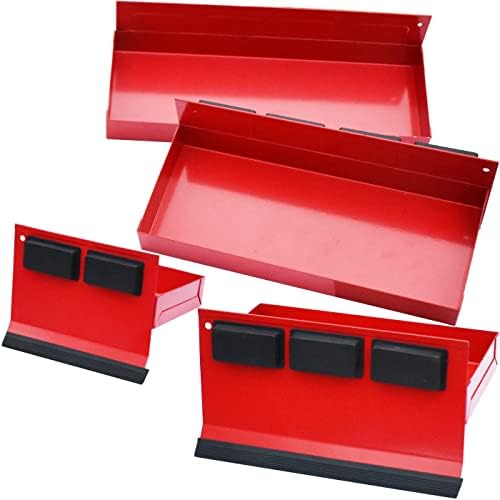 magnetic shelf 4-pcs set - red tool trays, main product view