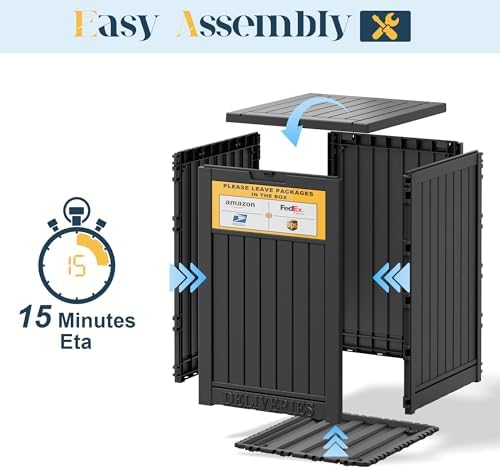 package delivery box for outside, outdoor storage box, package contents
