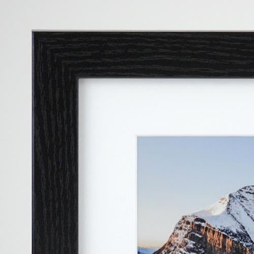 Frame It Easy 33 x 38 Black Grain Wood Frame - Image 2