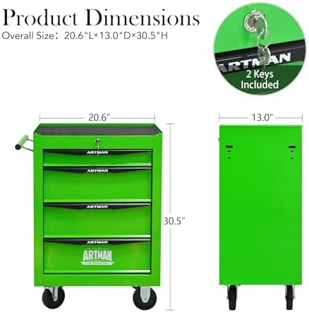 4 drawer rolling tool chest on wheels,multifunctional mobile shown in use