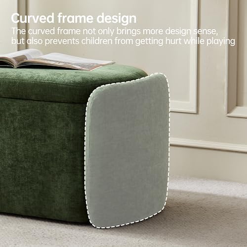 vknow storage bench, upholstered storage ottoman bench with, close-up detail
