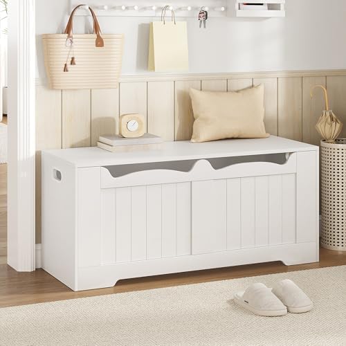 hzuaneri 43" farmhouse storage chest | 55 gal, view 9