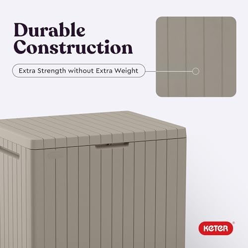 keter city 30 gal outdoor storage box and, view 9