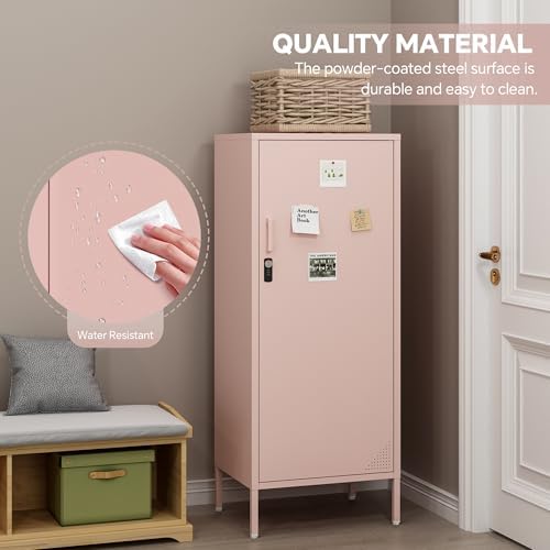 steehoom metal locker cabinet lockable bathroom storage cabinet, side view