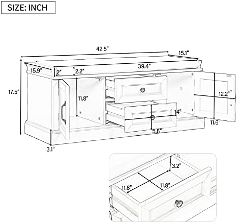 lumisol storage ottoman, solid wood storage bench with shown in use