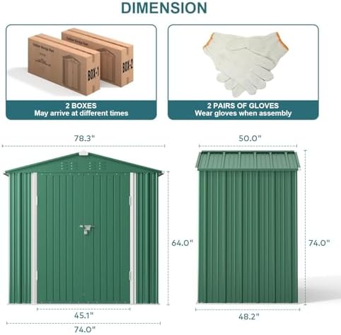 gizoon 6 x 4 ft outdoor storage shed on a desk or shelf