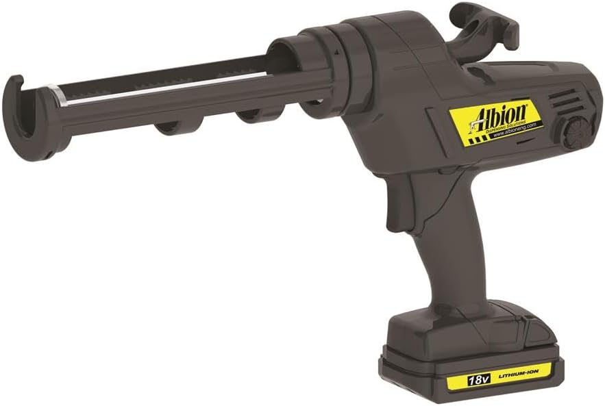 Albion Engineering 846-1E Cordless Cartridge Gun with Swivel Carriage, 18V, 1/10 Gallon | Swivel carriage, 1/10-gallon capacity
