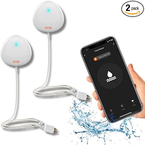 MOBI Connect WiFi Leak Alert Sensor, 24/7 Protection and Smart App Integration by MOBI2023-2024