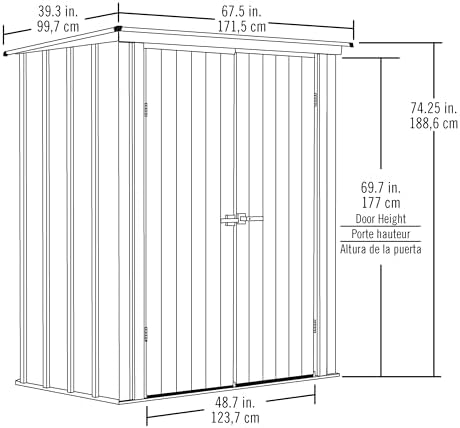 cover it 5' x 3' galvanized steel outdoor, front angle view