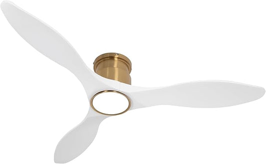 52 Inch Ceiling Fan with Lights and Remote, Modern 3 Blade Ceiling Fans by REVOICISMARTCEILINGFAN
