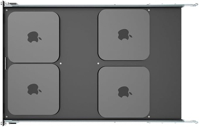 Mac mini Sliding Rack Shelf. Mounts 4 Mac Minis in A 19In Standard Rack. - Image 3