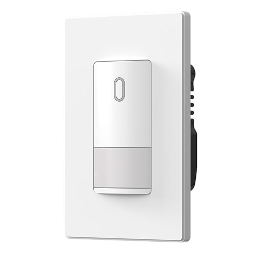 ELEGRP Matte White Single Pole Occupancy Motion Sensor Light Switch, Need by ELEGRP%7CELEGROUP