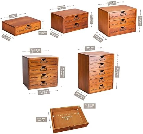 5-piece vintage organization and storage set - single, main product view