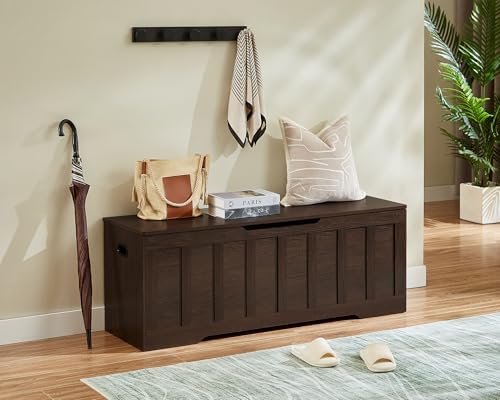 vankiley 51.2" storage chest extra large,wooden storage bench(espresso), package contents