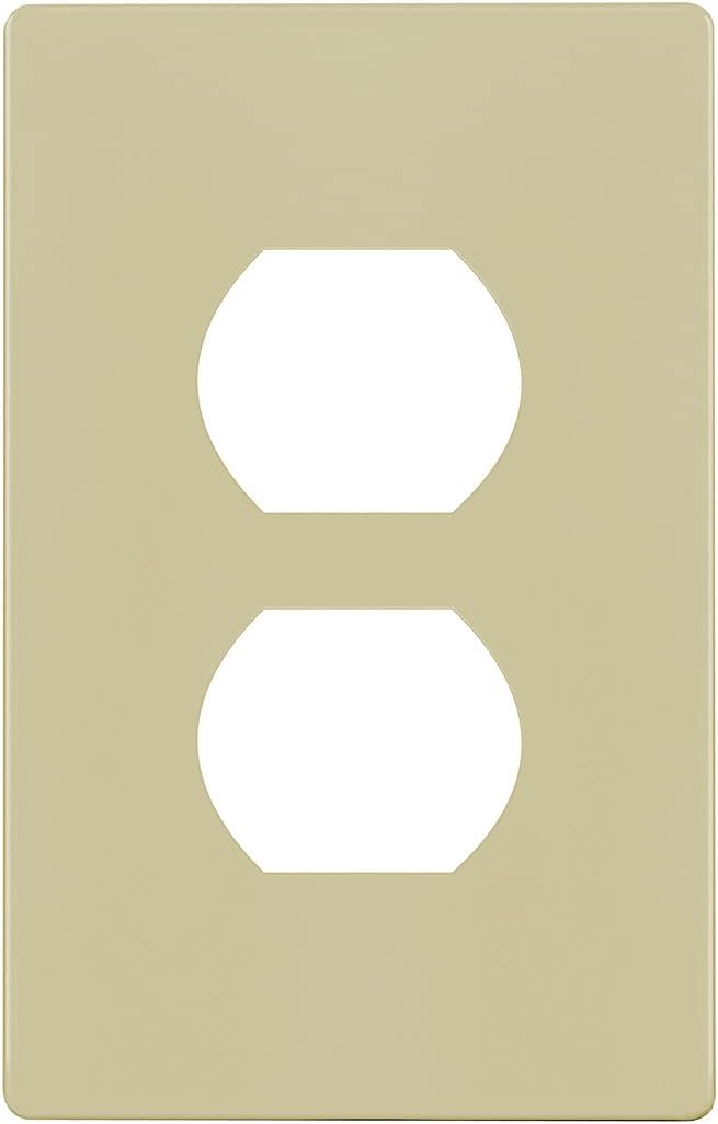 ENERLITES Screwless Duplex Wall Plate, Child Safe Receptacle Outlet Cover by Enerlites