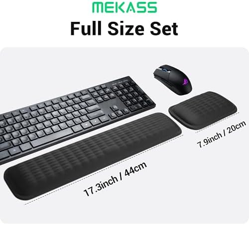 MEKASS Ergonomic Wrist Rest for Keyboard and Mouse, Soft Memory Foam Keyboard - Image 3