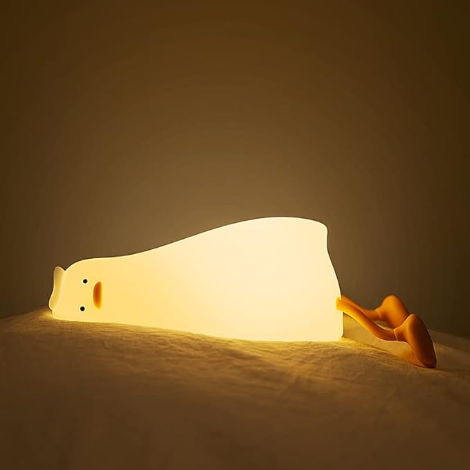 Lying Flat Duck Night Light, 3 Level Dimmable LED Nursery Nightlight, Cute - Image 8